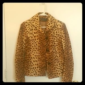 Jones New York Leopard blazer jacket